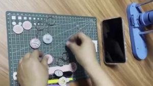 50pcs Double side printing button badge keychain 25mm 32mm 37mm button badge blank materials