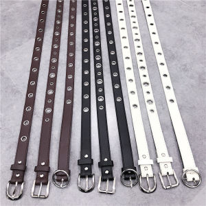 Fashionable Ulzzang Circle Belt Womens Decorative Simple All-Match Student Waist Belt Trendy Peoples PU Leather Belt