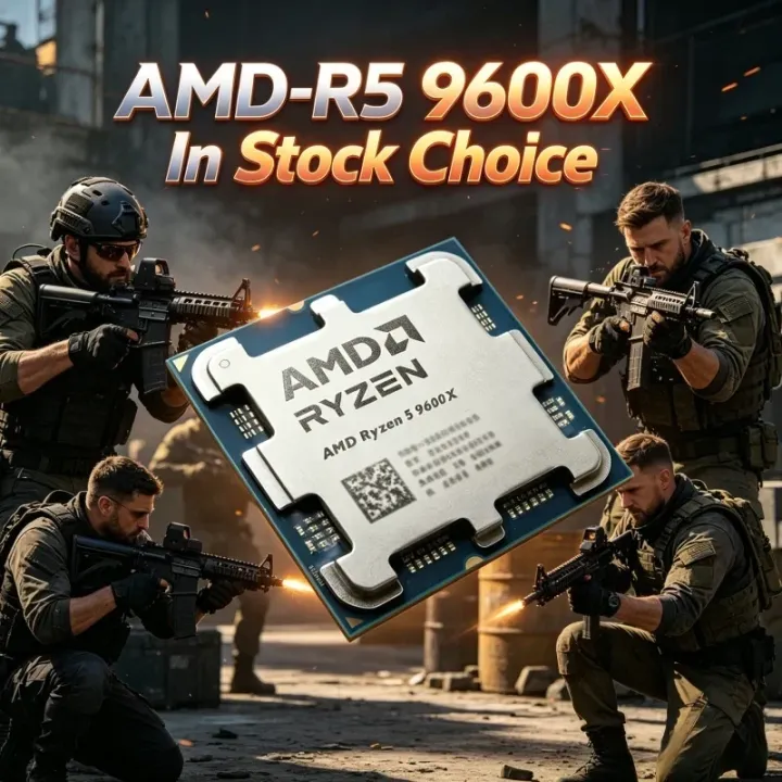 AMD | AMD Ryzen 5 9600X Loose CPU, 6 Cores 12 Threads, Max Boost 5.4GHz, 32MB L3 Cache, Compatible with AM5, B850 & X870 Motherboards