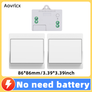 Aovrlcx Kinetic Wireless Switch RF433 Self-Powered Push Button Wall Panels Remote Controller Light Switch Waterproof Wall Switch