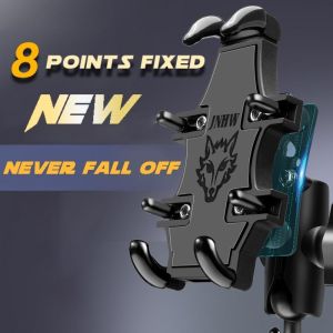 ♥ SFREE Shipping ♥ Motorcycle Phone Holder Universal Shock Absorber Motor Handlebar Rearview Mirror Mobile Phone Bracket Cellphone Holder for Motor Bike Bicycle Phone Holder