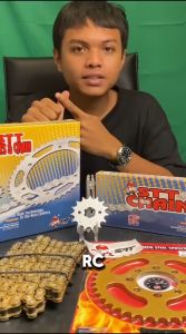 STT 428 SPROCKET MOTOSIKAL EMAS + RANTAI-RC80 RC110 RG125 RGV125 SUZUKI