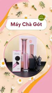 Máy chà gót chân điện kèm 60 miếng nhám và sạc siêu khỏe
