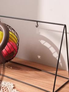New wrought iron fruit basket with hanging shelf living room coffee table high-end snack storage basket desktop candy storage tray