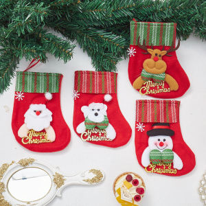 Miumiu Christmas Stockings Xmas Stocking Bag for Christmas Tree Ornaments Santa Claus Elk Reindeer 2024 Xmas Decor