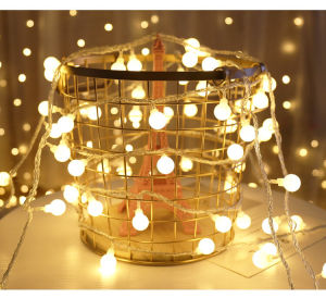 Ball String Lights With Battery Indoor Bedroom Decorations Bulbs Lamp Light Home Decor Star Fairy Lights Diy Gift Box Wreath Xmas LED Strip Lighting Snowflake Christmas Lantern Wall Backdrop Decoration For Photoshoot Party Birthday Wedding Design