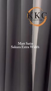 KKC CURTAIN Matt Satin Sakura Langsir (Extra Width) 60%-70% Semi Blackout Curtain Readymade