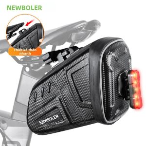 NEWBOLER Túi Yên Xe Đạp Chống Thấm Nước 1.5L/2.5L MTB Xe Đạp Đường Bộ Túi Đựng Dụng Cụ Có Sọc Phản Quang Phụ Kiện Xe Đạp