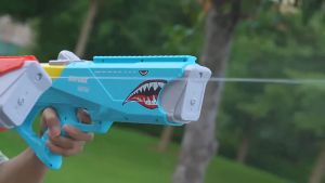 Súng Nước Áp Lực Cỡ Lớn Cá Mập Sharkgun Hai Màu Có Ống Ngắm Súng Bắn Nước Tích Hợp 2 Chế Độ Nạp Nước Với Dung Tích Lớn Bắn Xa 15m