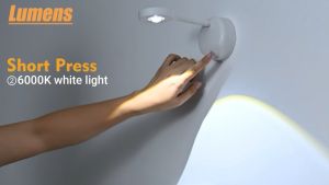 Lumens Picture Light Wall LED Motion Sensor Light with Remote Control Usb Rechargeable Wall Lamp for Lighting Painting Picture Mini Spotlight Bedroom Kitchen Indoor Light Human Sensor Light Motion Sensor Table Light感应台灯