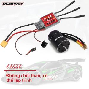 Bộ Điều Khiển Tốc Độ ESC 100A AM32 Và Mô Tơ Không Chổi Than 3650 Dành Cho Xe RC Tỷ Lệ 1/10 Tương Thích Với Axial SCX10 D90 HPI Traxxas Tamiya