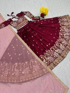 [PRE-ORDER] 2025 NOV GRAND READYMADE WEDDING LENGHA WITH EMBROIDERY SEQUINS WORK SIZE M TO 2XL ( DELIVERY 10 WORKING DAYS) ETA: 2026-01-30 |EMBROIDED DESIGNER LENGHA CHOLI SET