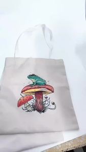 Woman Summer Shopper Dinosaur Shark Cat Shopping Bag Cute Canvas Tote Travel Bags Handbags Beach Cloth Shoulder Ladies Fabric