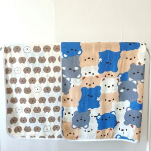 Summer Thin Quilt for Children Kindergarten Baby Super Soft Silk Cotton Double Layer Artificial Cotton Cover Scarf Sofa Blanket Bedding