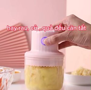 (MIỄN SHIP TOÀN QUỐC) Máy xay đa năng máy xay sinh tố mini cầm tay sạc pin máy xay gia vị tỏi ớt tiện lợi hơn máy xay tỏi ớt kéo dây- Máy xay thịt cá rau củ quả các loại máy xay hoa quả xay đá xay thức ăn cho bé ăn dặm