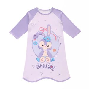 Sleep Shirt Pakaian Kanak Kanak Casual Long Sleeve Loungewear Cartoon printed O-Neck Nighty Moisture Wicking Big Girl Cotton Nightdress 居家服 流行睡衣居家服