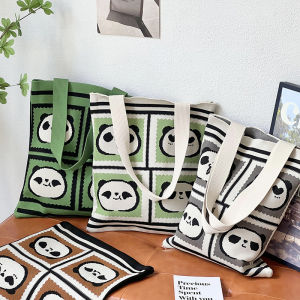 Large Capacity Knitted Panda Shoulder Bag: A Stylish & Functional Choice