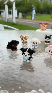 ZHBO Mainan Mini Lego Nano Block Kucing Dog Bricks karakter DIY Blok Bangunan Susun Edukasi Puzzle
