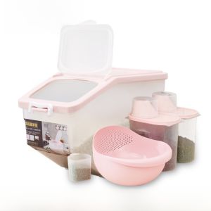 Home Use Moisture Proof Bug Resistant Rice Storage Box 10kg Sealed 30 Nanometer Rice Barrel Kitchen Rice Storage Container