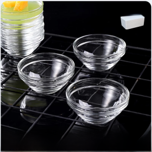 Heat Resistant Glass Mini Bowls for Baking Puddings Jello Commercial Use High Temperature Resistant Non-Stick Household Powder