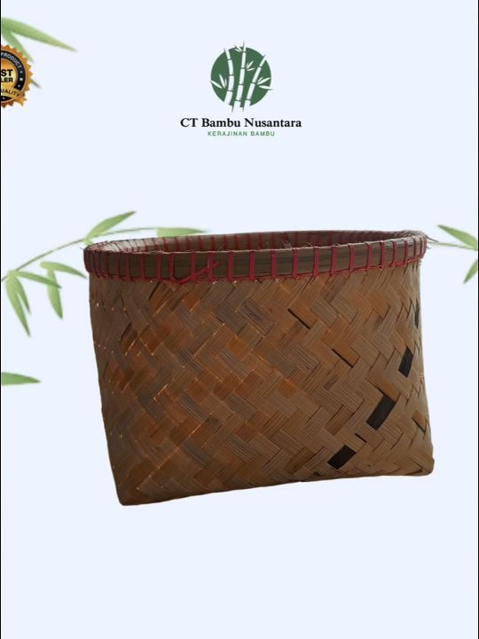 Keranjang Bambu Vintage Premium Berkualitas - Keranjang Anyaman Tangan Tradisional Natural Murah