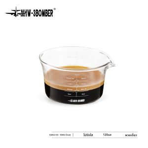 MHW-3BOMBER 120ML ถ้วยวัด SINGLE & Double Spout แก้ว Espresso วัดถ้วยขนาด Barista เครื่องมืออุปกรณ์เสริมกาแฟ