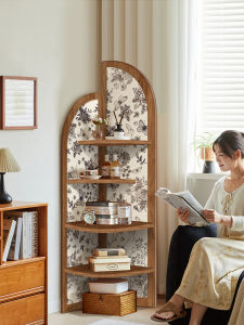 ARTPIONEER | Vintage-Inspired Corner Decorative Wall Art & Narrow Space Storage Shelf