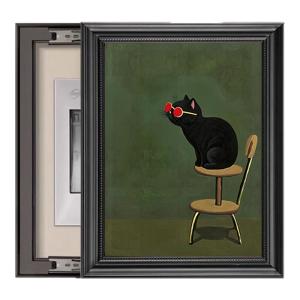 BAOGEYU | Retro Cat Design Power Switch Cover Decorative Painting for Restaurant