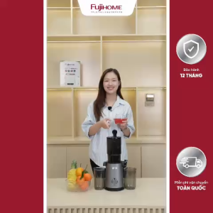 Máy ép chậm nguyên quả Fujihome SJ50C Nhập Khẩu máy ép trái cây rau củ quả 200W bộ lọc inox kép bảo vệ quá nhiệt