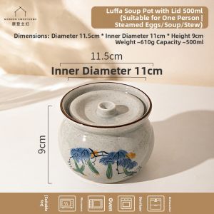 MODERN SWEETHOME | Single-Serving Steaming and Stewing Ceramic Pot