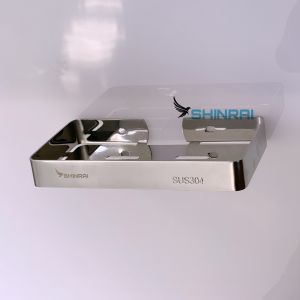 Khay Đựng Bánh Xà Phòng Kệ Đựng Xà Bông Nhà Tắm INOX SUS304 SHINRAI 18*9.5*2.5 CM ( Dán Tường - Keo Sealant FIX )