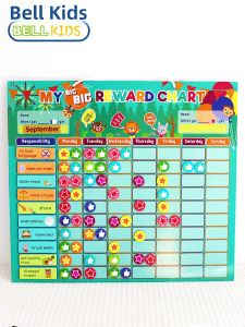Magnetic Wall Stickers Childrens Growth Self-discipline Table English Reward Point Chart Daily Check-in Kindergarten