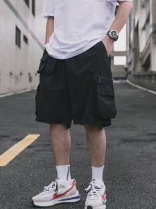 กางเกงขาสั้นทำงานกลางแจ้งแบบแห้งเร็วสำหรับผู้ชาย กางเกงขายาวห้าส่วนสำหรับใส่กลางแจ้งในฤดูร้อน กางเกงขายาวทรงหลวมสบาย ๆ สำหรับใส่ทำงาน