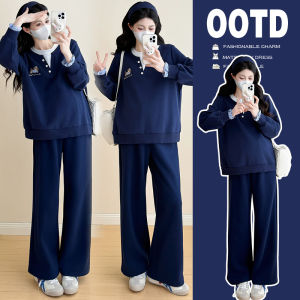 Casual Loose Maternity Sweatshirt Set