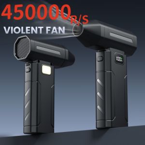 450000RPM Turbo jet fan Portable Turbo Handheld Fan5 Gear Winds Speeds AdjustableRechargeable Battery Powered Outdoor Camping