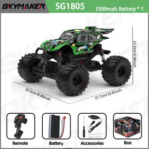 SG1805 1/18 4WD Monster Truck 2.4G Remote Control Full Proportional RC High Burst Power Wheele Stunt Car Toys Gifts for Boys