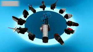 Bor Hammer Drill Multifungsi Multi Evo 4 Heads Kit