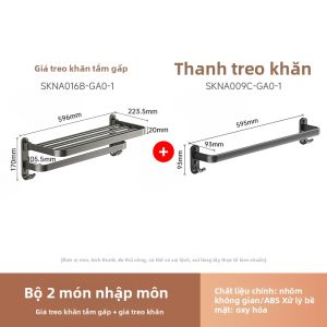 SSWW | Phụ Kiện Phòng Tắm Màu Xám Nhạt Thời Trang 5 Cái