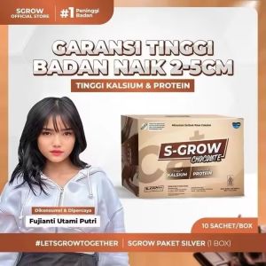 S-GROW CHOCOLATE 1 BOX - Peninggi Badan Terbaik Untuk Remaja dan Dewasa