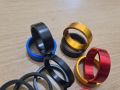 Ring Spacer Spicer Headset Stem Sepeda Ukuran 5mm 10mm 5 mm 10 mm 1cm 0.5cm alloy Aluminium Warna Biru Gold Merah Hitam. 