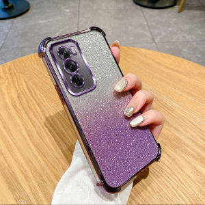 Silicone Protective Case for OPPO Reno12 5G International Version with Airbag And Lense Protection Womens Style Shockproof Transparent Edge