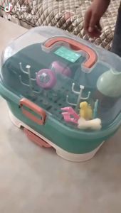 ⚡️SG Ready Stock⚡️ Baby Bottles Drainer Container Large Storage Box Drying Rack PP Material Safe Easy to Clean