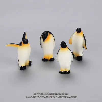 Mini Cute Penguin Set Desktop Decoration Office Simulation Marine Animal Model Toy Static Display Piece for Kids And Adults