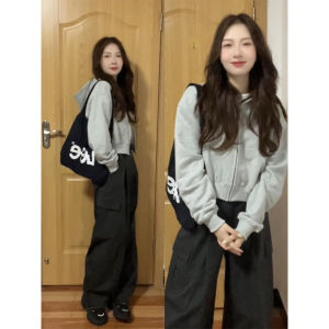SUHUIQIAN | Hooded Waist Cinched Coat for Petite Women