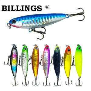 BILLINGS 1 Cái 6cm/6g Mồi Câu Bút Chì Dài Nổi Giả Thật Cứng Cáp Dùng Cho Câu Cá Nước Ngọt & Nước Mặn