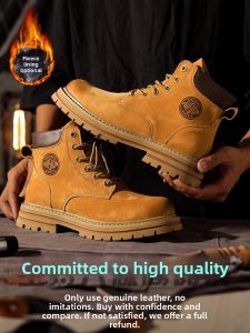 English Style High Ankle Thicken Thick Sole Boots 46