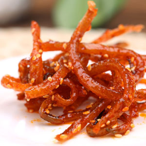 Spicy eel shredded snacks honey sauce sweet spicy fish dried seafood snacks specialty dry goods
