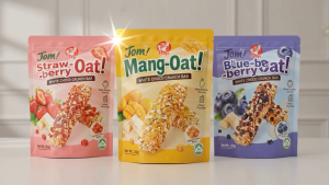 [VIRAL] 150G JEEJI Jom (Blueberry / Mango / Strawberry) Oat White Choco Crunch Bar JAJAN VIRAL