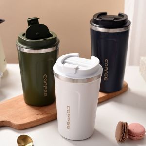 Gift SG Ready Stock Stainless Steel& Ceramics Vacuum Coffee Cup Outdoor Insulated Thermal Mug& Portable Leakproof Travel Tumbler Drinkware Cup