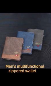 BAELLERRY D3073 Dompet Pria Lipat Bahan Kulit PU Leather Premium BAEOS